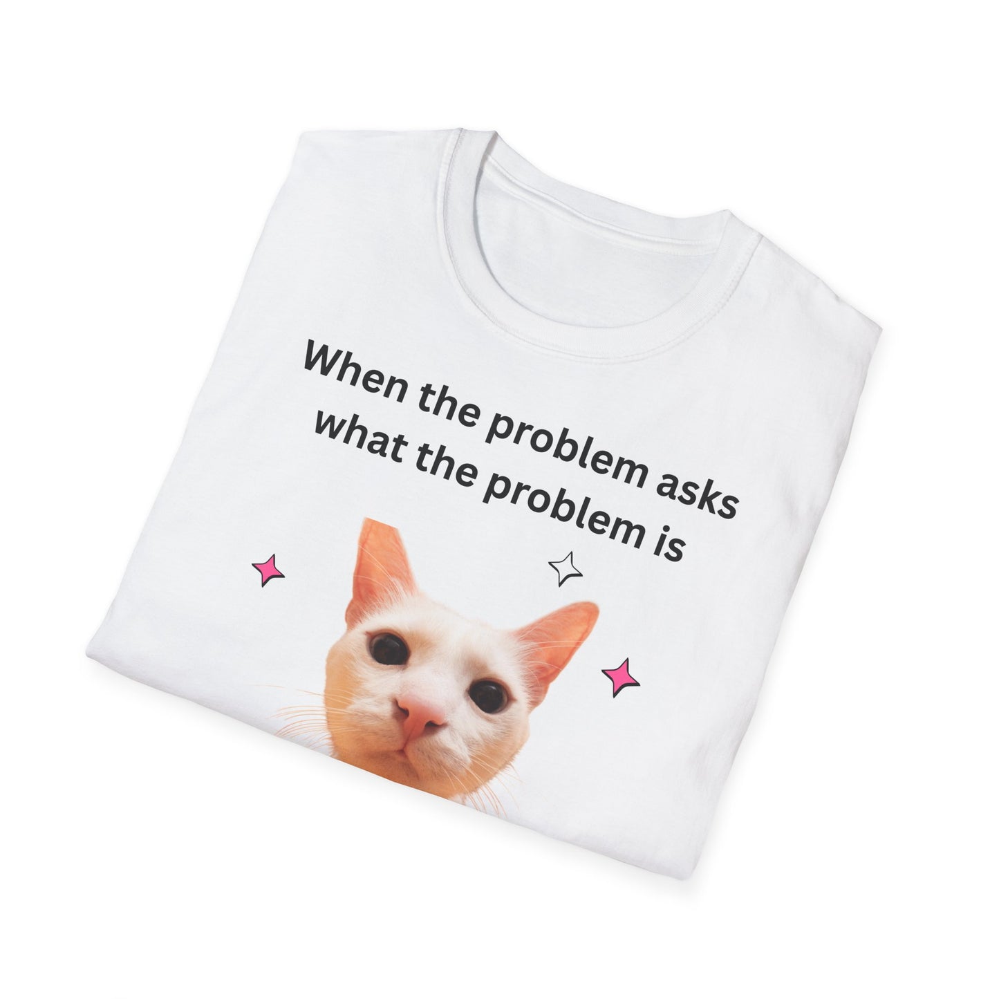 ,,When the problem asks you what the problem is" Unisex Softstyle T-Shirt - FreakyFits